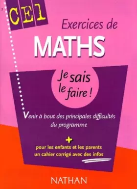 Couverture du produit · Exercices de Math CE1 : Venir à bout des principales difficultés du programme (+ corrigé)