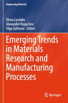 Couverture du produit · Emerging Trends in Materials Research and Manufacturing Processes (Engineering Materials)