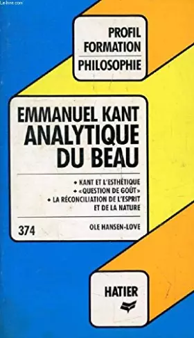 Couverture du produit · HISTOIRE GENERALE DE LA NATURE ET THEORIE DU CIEL
