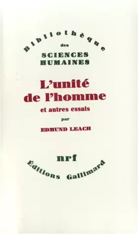 Couverture du produit · L'unité de l'homme et autres essais