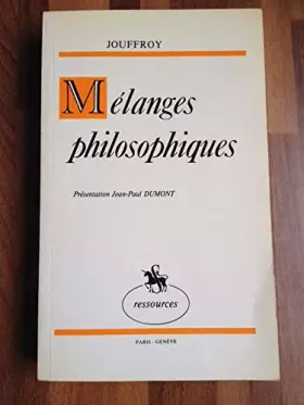 Couverture du produit · Mélanges philosophiques (Ressources)