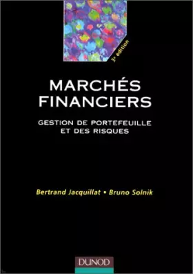Couverture du produit · Marchés financiers : Gestion de portefeuille et des risques, 3e édition