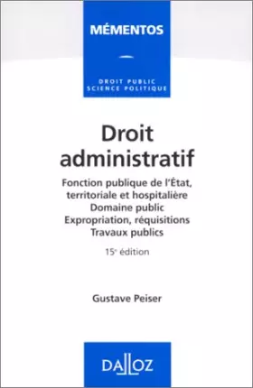 Couverture du produit · Mémentos Dalloz. Série Droit public