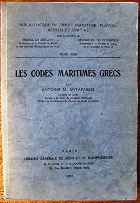 Couverture du produit · Les codes maritimes grecs