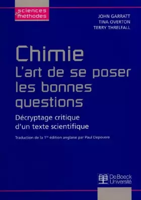 Couverture du produit · Chimie : l'art de se poser les bonnes questions