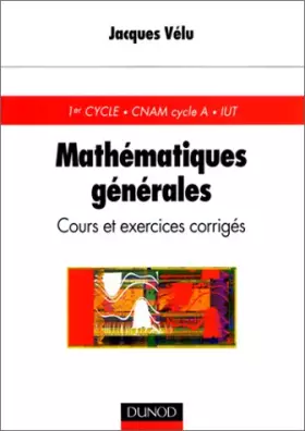 Couverture du produit · Mathématiques générales