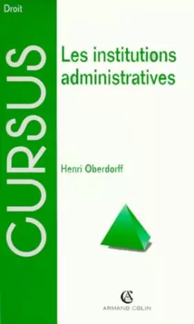 Couverture du produit · Les institutions administratives