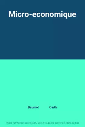 Couverture du produit · Micro-economique