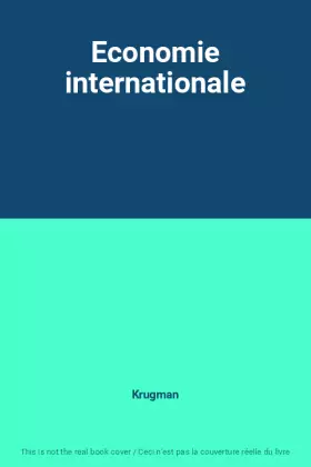 Couverture du produit · Economie internationale
