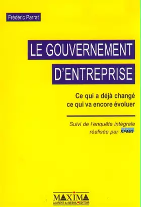 Couverture du produit · Le Gouvernement d'entreprise. Ce qu'il faut en savoir