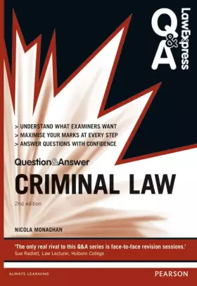 Couverture du produit · Law Express Question and Answer: Criminal Law (Q&A Revision Guide) (Law Express Questions & Answers)