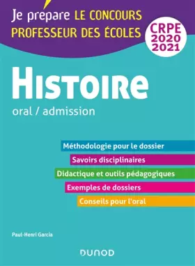 Couverture du produit · Histoire - Professeur des écoles - Oral / admission - CRPE 2020-2021 (2020-2021)