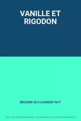 Couverture du produit · VANILLE ET RIGODON