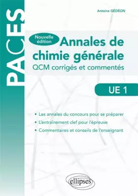Couverture du produit · Annales de Chimie Générale PACES UE1