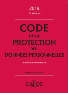Couverture du produit · Code de la protection des données personnelles 2018/2019 - 1re édition