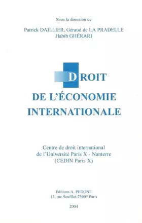 Couverture du produit · Droit de l'économie internationale