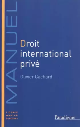 Couverture du produit · Droit international privé