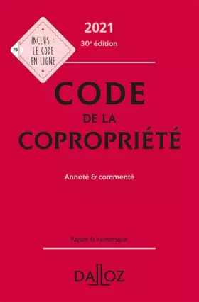 Couverture du produit · Code de la copropriété: Annoté et commenté