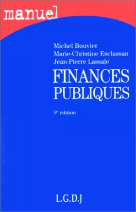 Couverture du produit · Finances publiques