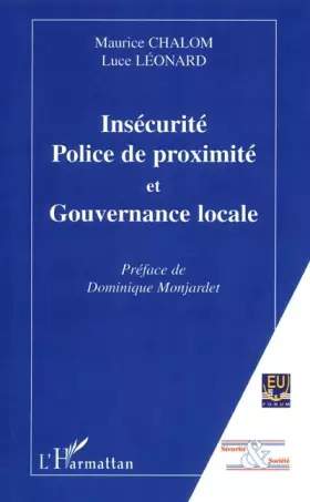 Couverture du produit · INSECURITÉ, POLICE DE PROXIMITÉ ET GOUVERNANCE LOCALE
