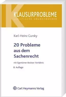 Couverture du produit · 20 Probleme aus dem Eigentümer-Besitzer-Verhältnis