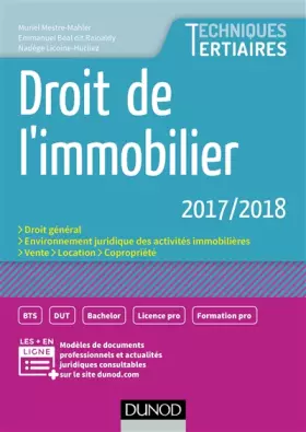 Couverture du produit · Droit de l'immobilier 2017/2018 (2017-2018)
