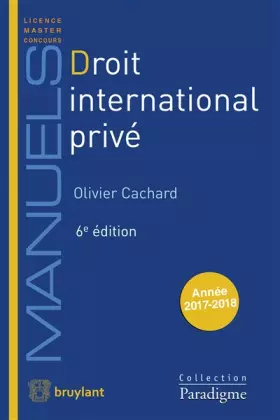 Couverture du produit · Droit international privé