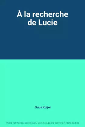 Couverture du produit · À la recherche de Lucie