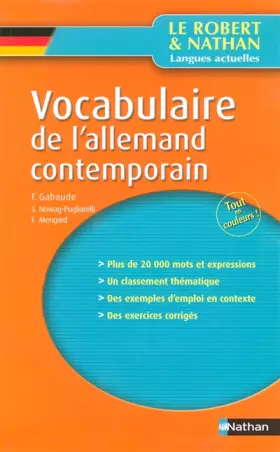 Couverture du produit · Vocabulaire de l'allemand contemporain