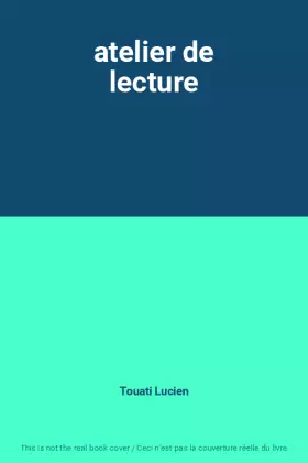 Couverture du produit · atelier de lecture
