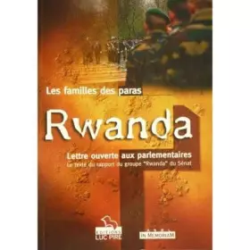 Couverture du produit · Lettre Ouverte Aux Parlementaires: Le Texte Du Rapport Du Groupe "Rwanda" Du Senat
