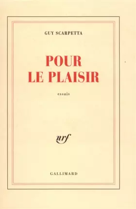 Couverture du produit · Pour le plaisir