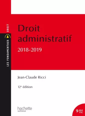 Couverture du produit · Les Fondamentaux - Droit administratif général 2018-2019