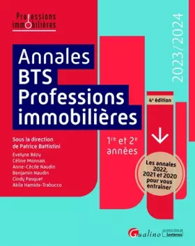 Couverture du produit · Annales BTS - Professions immobilières: Les annales 2022, 2021 et 2020 pour vous entraîner et être prêt le jour J !