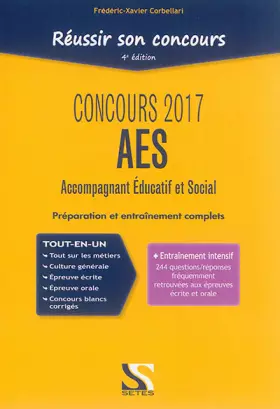 Couverture du produit · Réussir son concours AES 2017 (accompagnement éducatif et social)