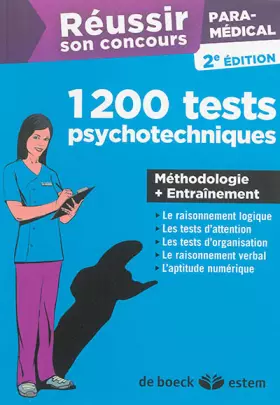 Couverture du produit · Réussir son concours paramédical - 1200 tests psychotechniques - Méthodologie + Entraînement