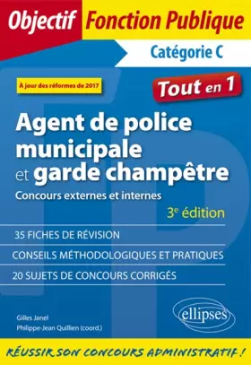 Couverture du produit · Agent de police municipale et garde champêtre - 3e édition