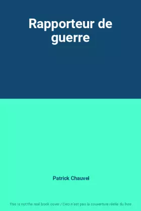 Couverture du produit · Rapporteur de guerre