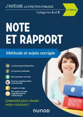 Couverture du produit · Note et Rapport - Méthode et Sujets corrigés - Catégories A et B - 2021: Catégories A et B - 2021 (2021)