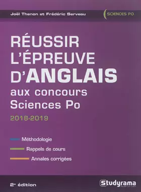 Couverture du produit · Réussir l'épreuve d'anglais aux concours sciences po