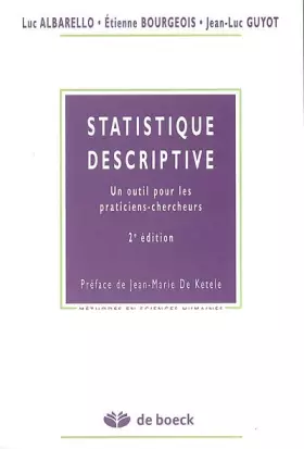 Couverture du produit · Statistique descriptive : Un outil pour les praticiens-chercheurs