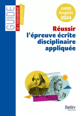 Couverture du produit · CAPES anglais 2024. Réussir l'épreuve écrite disciplinaire appliquée