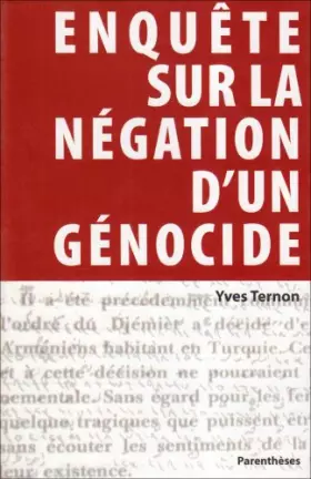 Couverture du produit · Enquête sur la négation d'un génocide
