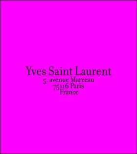 Couverture du produit · Yves Saint Laurent 5 avenue Marceau 75116 Paris