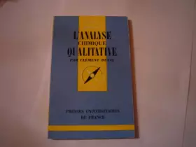 Couverture du produit · L'Analyse chimique quantitative : Par Clément Duval