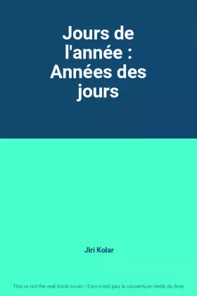Couverture du produit · Jours de l'année : Années des jours