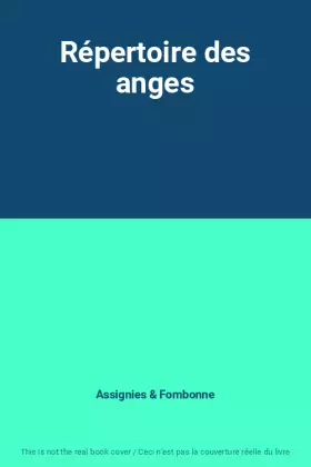Couverture du produit · Répertoire des anges
