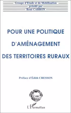 Couverture du produit · Pour une politique d'améngement des territoires ruraux