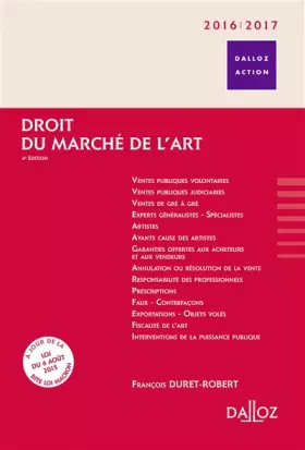 Couverture du produit · Droit du marché de l'art
