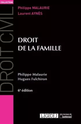 Couverture du produit · DROIT DE LA FAMILLE 6EME EDITION